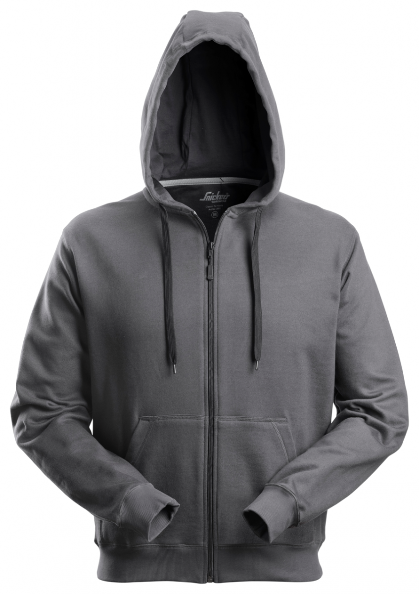 2801 Classic Zip Hoodie Staal Grijs