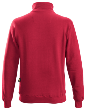 2818 Sweatshirt met 1/2 Rits Chili rood