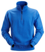 2818 Sweatshirt met 1/2 Rits Blauw