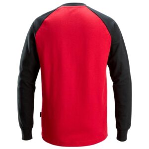 2840 Tweekleurig Sweatshirt Chilirood/Zwart