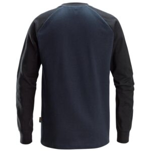 2840 Tweekleurig Sweatshirt Navy/Zwart