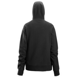 2877 Dames Hoodie Logo Full-Zip Zwart