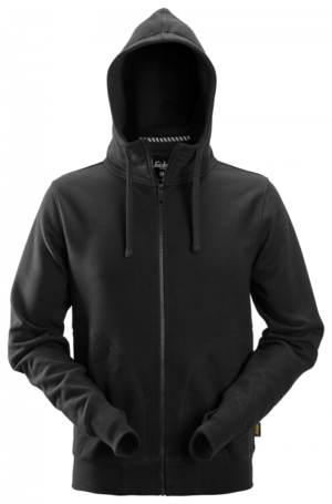 2890 Hoodie met volledige rits Zwart