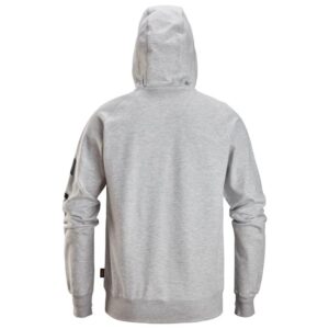 2895 Logo Hoodie Full-Zip Gemeleerd Grijs