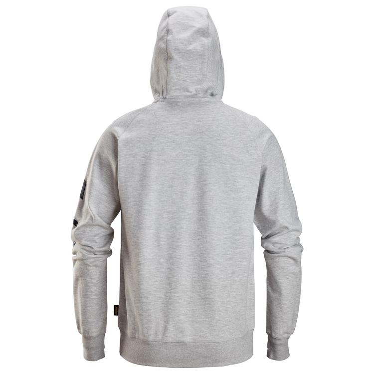 2895 Logo Hoodie Full-Zip Gemeleerd Grijs