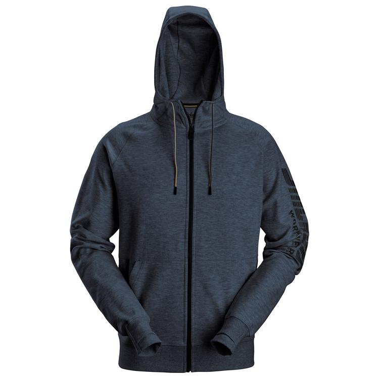 2895 Logo Hoodie Full-Zip Navy Melange