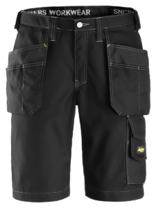 3023 Rip-Stop Werkshort met Holsterzakken Zwart