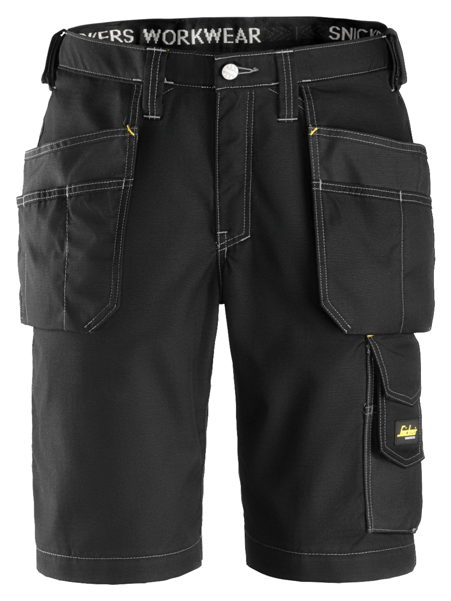 3023 Rip-Stop Werkshort met Holsterzakken Zwart