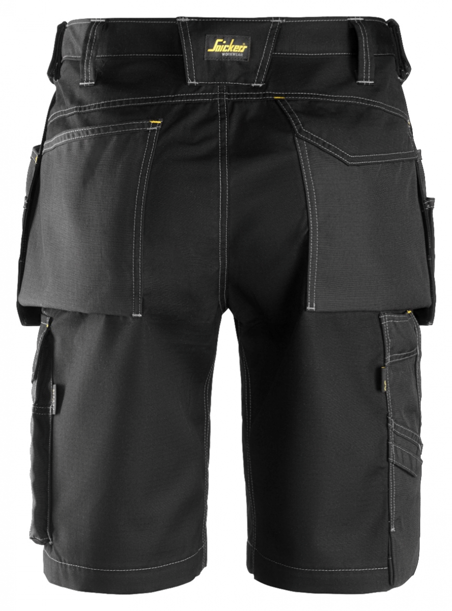 3023 Rip-Stop Werkshort met Holsterzakken Zwart