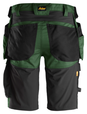 6141 Stretch Werkshort met Holsterzakken Groen