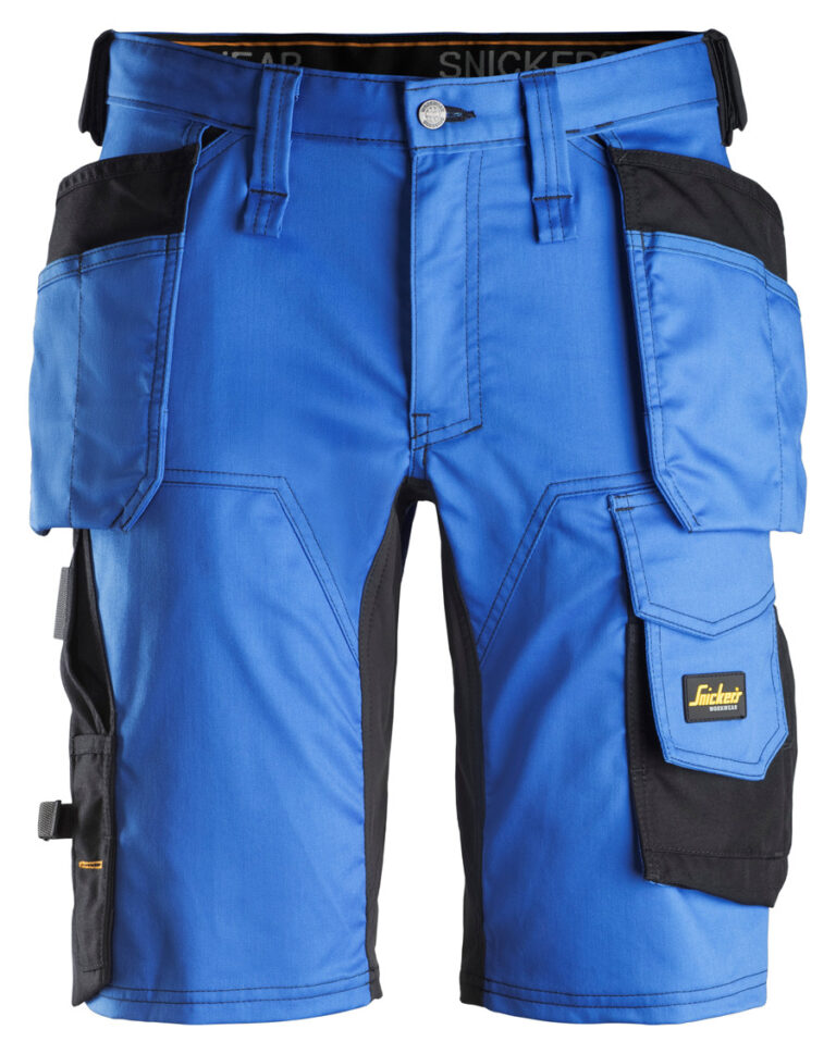 6141 Stretch Werkshort met Holsterzakken Blauw