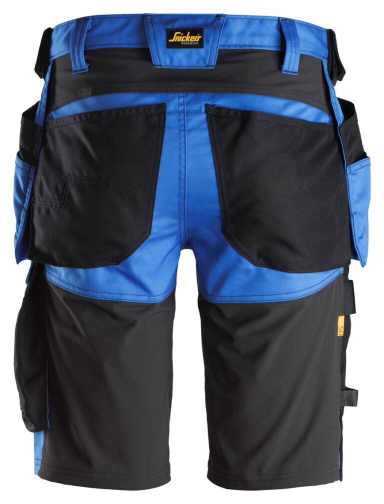 6141 Stretch Werkshort met Holsterzakken Blauw