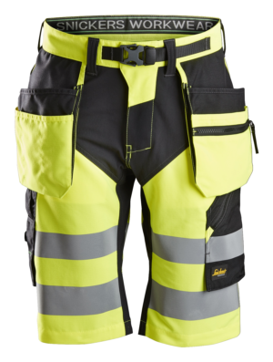 6933 High-Vis Werkshort met Holsterzakken Klasse 1 Geel/Zwart