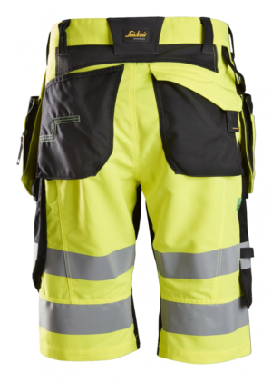 6933 High-Vis Werkshort met Holsterzakken Klasse 1 Geel/Zwart