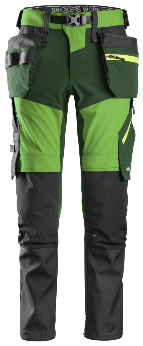 6940 Softshell Stretch Werkbroek met Holsterzakken Groen