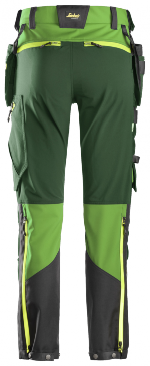 6940 Softshell Stretch Werkbroek met Holsterzakken Groen