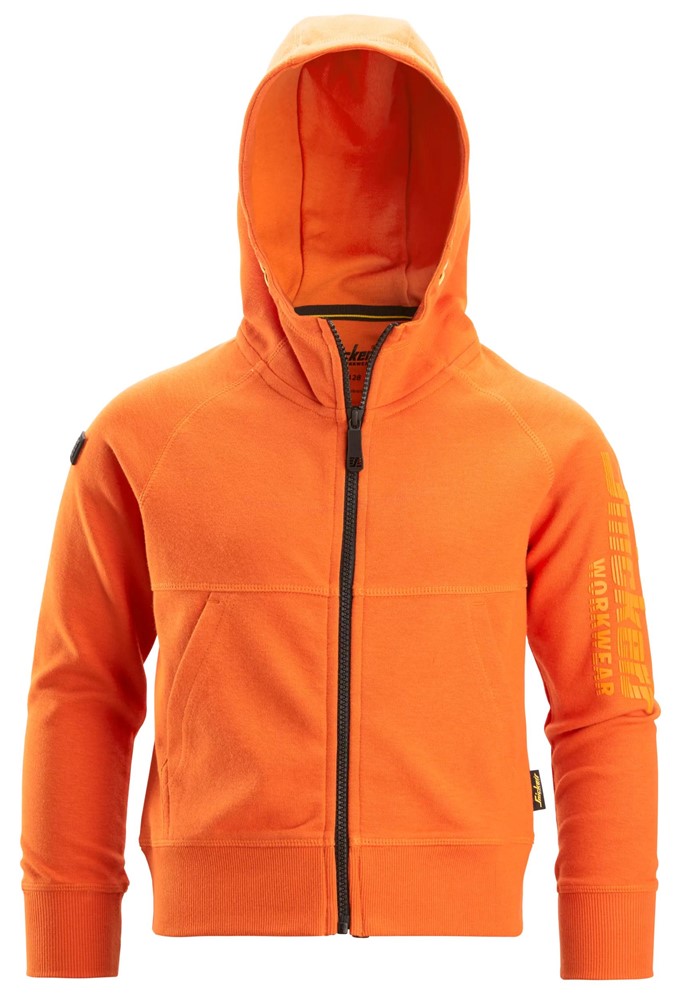 7512 Junior Logo Hoodie Full-Zip Oranje