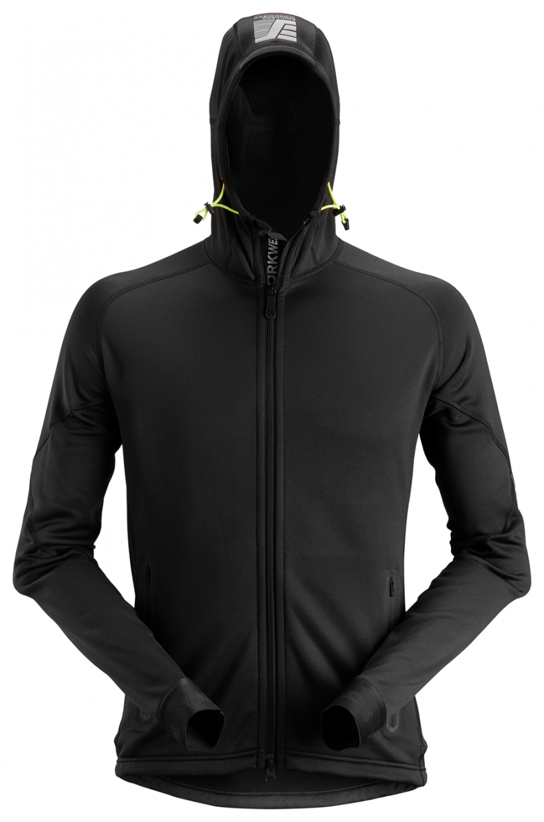 8002 Polar Stretch Hoodie Full-Zip Zwart