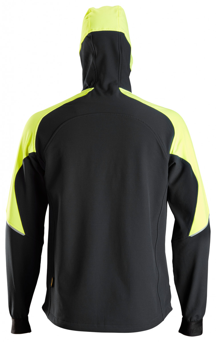8025 Neon Hoodie met Rits Zwart