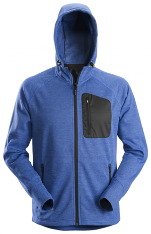 8041 Flexi Fleece Vest Hoodie Blauw