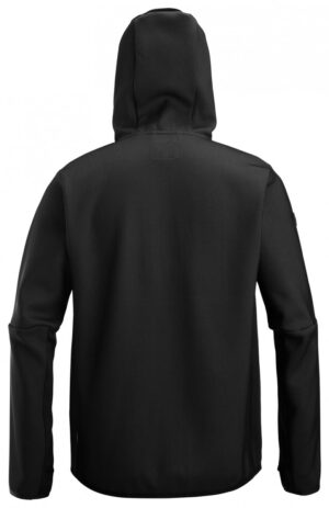 8044 Flexi Tussenlaag Hoodie met Rits Zwart