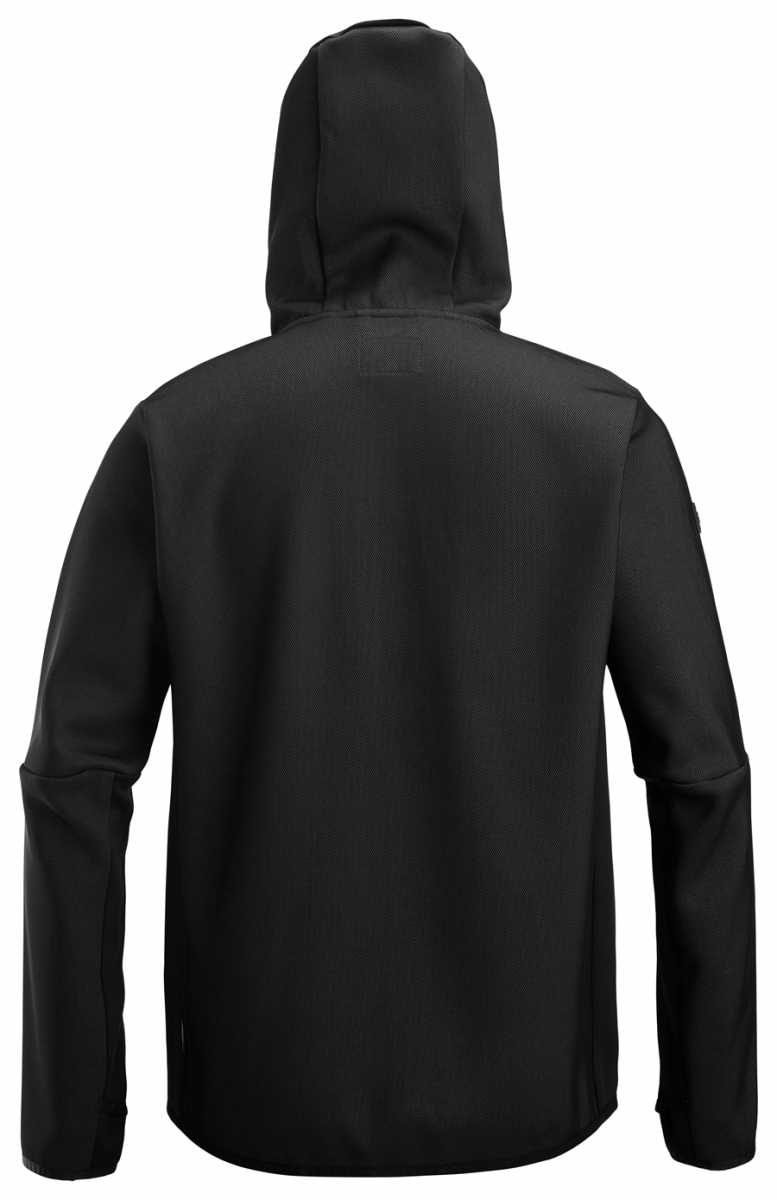 8044 Flexi Tussenlaag Hoodie met Rits Zwart