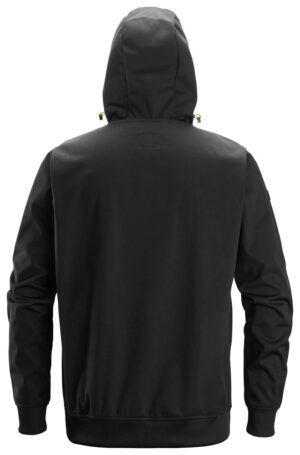 8400 Windblocker Stretch Hoodie met Halve Rits Zwart