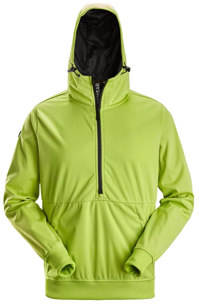 8400 Windblocker Stretch Hoodie met Halve Rits Limoen