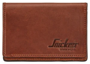 Leather card holder brown