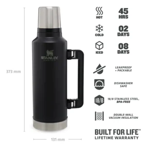 Legendary Classic Bottle Thermos 1,9L Mat Zwart