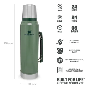 Legendary Classic Bottle Thermos 1L Groen