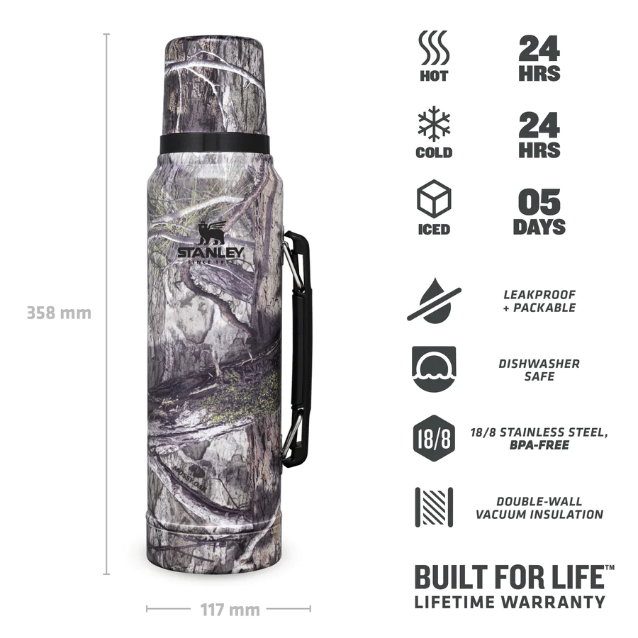 Legendary Classic Bottle Thermos 1L Mat Mossy Oak