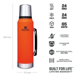 Legendary Classic Bottle Thermos 1L Oranje