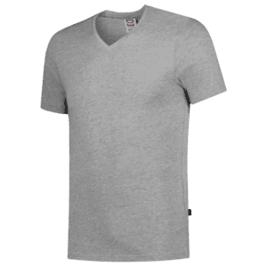 T-Shirt V Hals Fitted Greymelange
