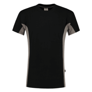 T-Shirt Bicolor Borstzak BlackGrey