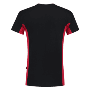 T-Shirt Bicolor Borstzak Blackred