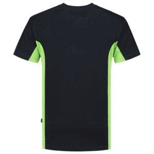 T-Shirt Bicolor Borstzak NavyLime