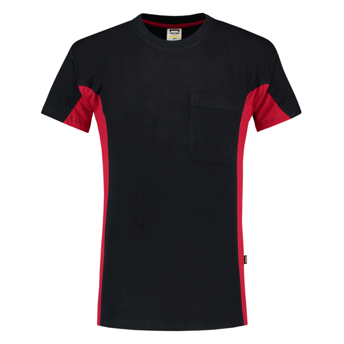 T-Shirt Bicolor Borstzak NavyRed