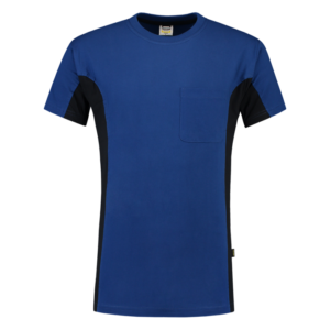 T-Shirt Bicolor Borstzak Royalnavy