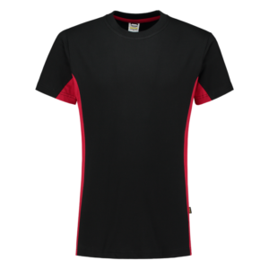 T-Shirt Bicolor Naden Blackred