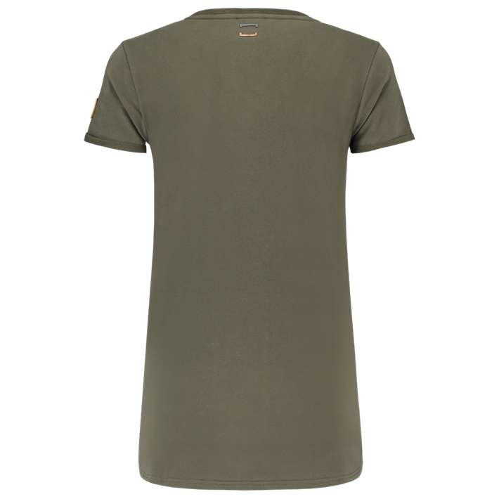 T-Shirt Premium V Hals Dames Army