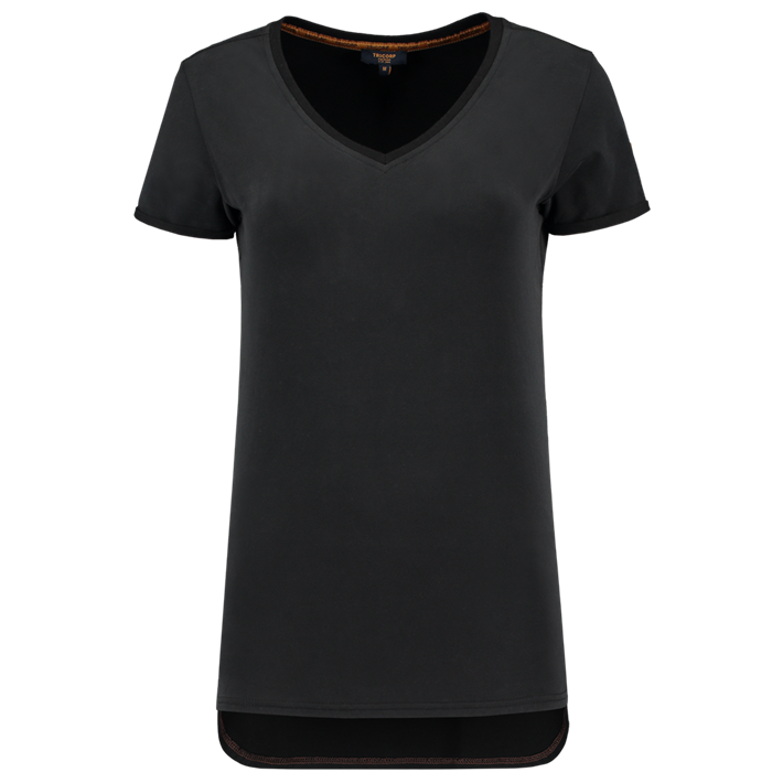 T-Shirt Premium V Hals Dames Black