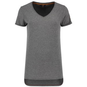 T-Shirt Premium V Hals Dames Stonemel