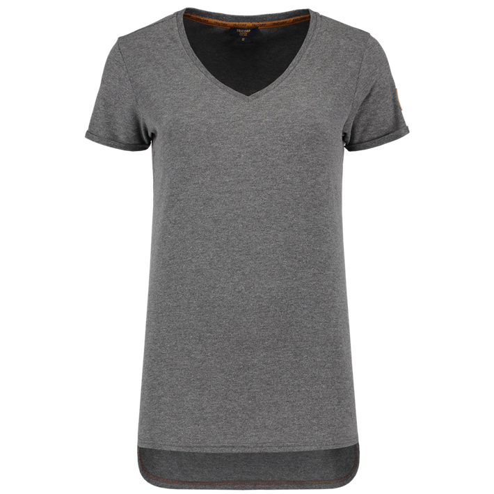 T-Shirt Premium V Hals Dames Stonemel