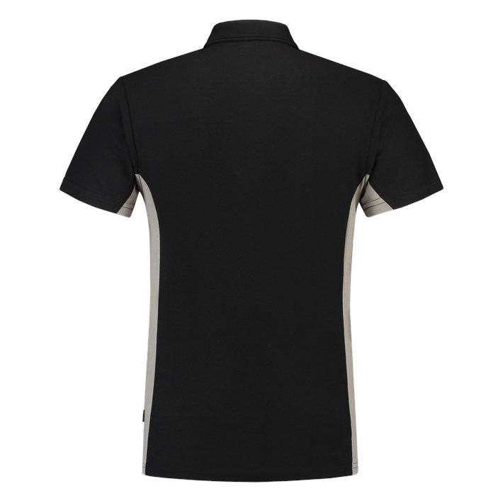 Poloshirt Bicolor Borstzak BlackGrey