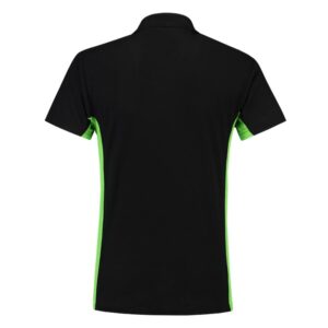 Poloshirt Bicolor Borstzak Blacklime