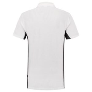 Poloshirt Bicolor Borstzak WhiteDGrey