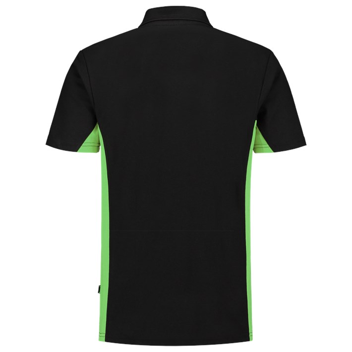 Poloshirt Bicolor Blacklime