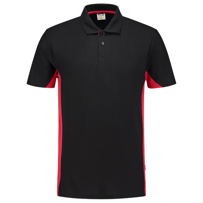 Poloshirt Bicolor Blackred