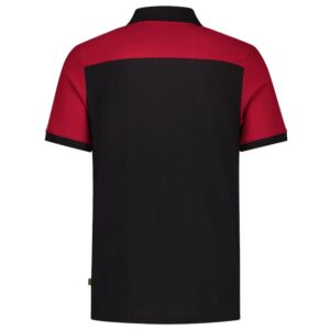 Poloshirt Bicolor Naden Blackred